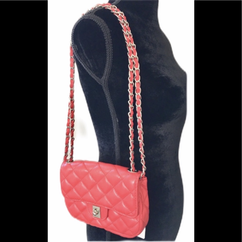 🔥RED Quilted Crossbody Purse🍒 Nwt🏷